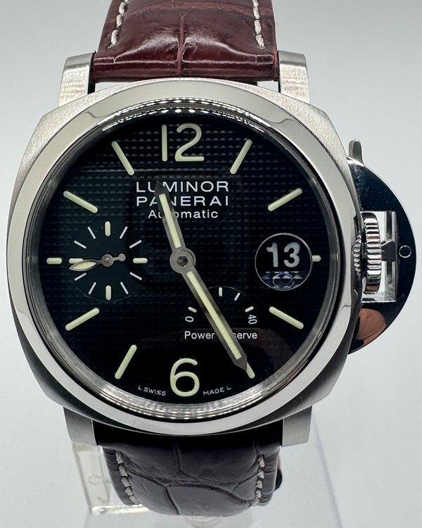 2012 Panerai Luminor Power Reserve 40MM Black Dial Leather Strap (PAM00241)