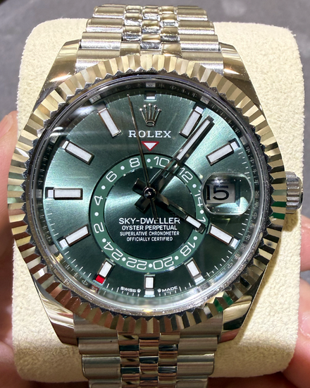 2023 Rolex Sky-Dweller 42MM Green Dial Jubilee Bracelet (336934)