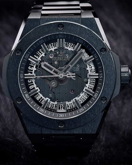 2023 Hublot Big Bang Integrated Time Only "All Black" L. E. 40MM Skeleton Dial Ceramic Bracelet (456.CX.0140.CX)