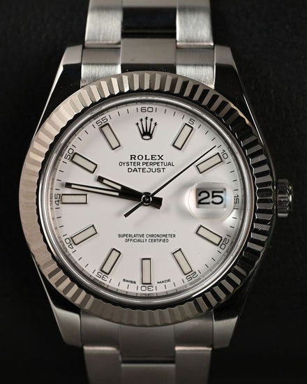 2018 Rolex Datejust II 41MM White Dial Oyster Bracelet (116334)