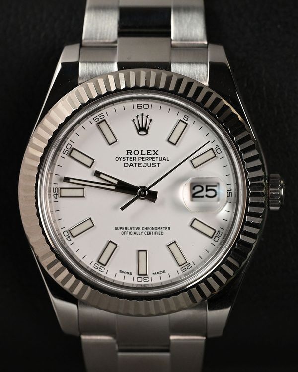2018 Rolex Datejust II 41MM White Dial Oyster Bracelet (116334)