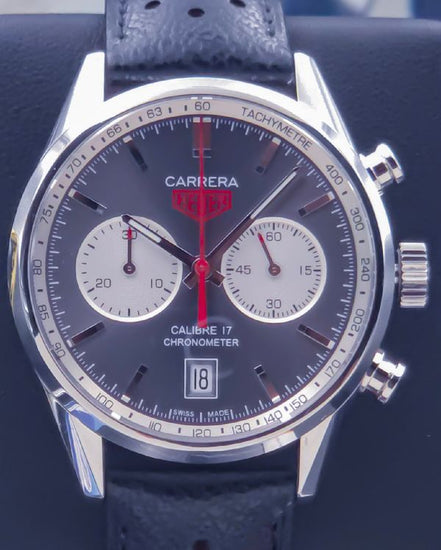 Tag Heuer Carrera Chronograph MM0129 L.E. 41MM Grey Dial Leather Strap (CV5110.FC6310)