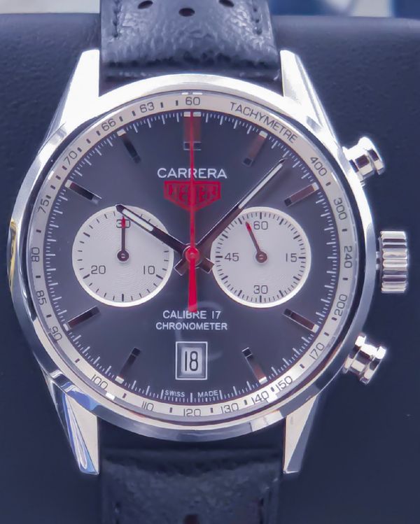 Tag Heuer Carrera Chronograph MM0129 L.E. 41MM Grey Dial Leather Strap (CV5110.FC6310)