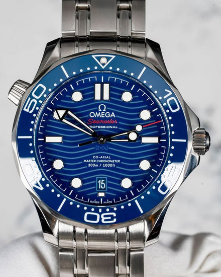2021 Omega Seamaster Diver 300M 42MM Blue Dial Steel Bracelet (210.30.42.20.03.001)