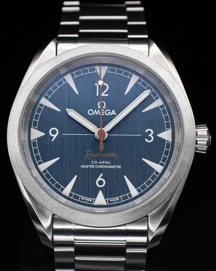 No Reserve - 2021 Omega Seamaster Railmaster 40MM Blue Dial Steel Bracelet (220.10.40.20.03.001)