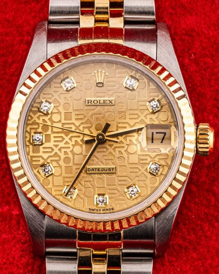 Rolex Datejust 31MM Champagne "Jubilee Motif" Dial Two-Tone Jubilee Bracelet (68273)