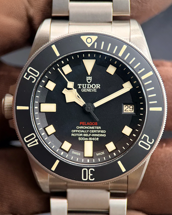 2013 Tudor Pelagos 42MM Black Dial Titanium Bracelet (25610TNL)