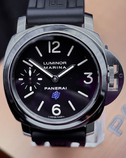 No Reserve - 2017 Panerai Luminor Marina Logo 44MM Black Dial Rubber Strap (PAM00631)