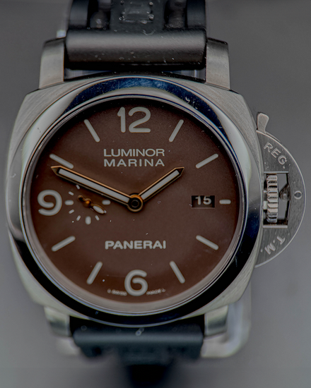 No Reserve - 2015 Panerai Luminor Marina 1950 3 Days 44MM Brown Dial Rubber Strap (PAM00351)