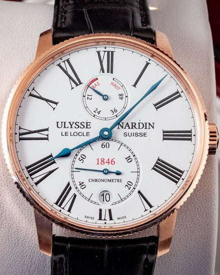 2017 Ulysse Nardin Marine Torpilleur 42MM White Dial Leather Strap (1182-310/40)