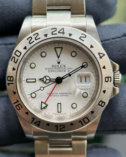 2010 Rolex Explorer II "Polar" 40MM White Dial Oyster Bracelet (16570)