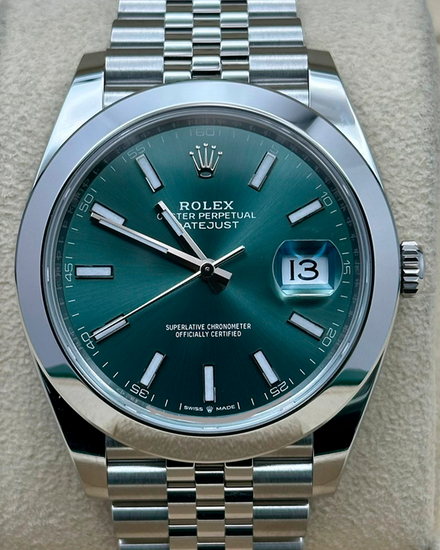 2026 Rolex Datejust 41MM Mint Green Dial Jubilee Bracelet (126300)