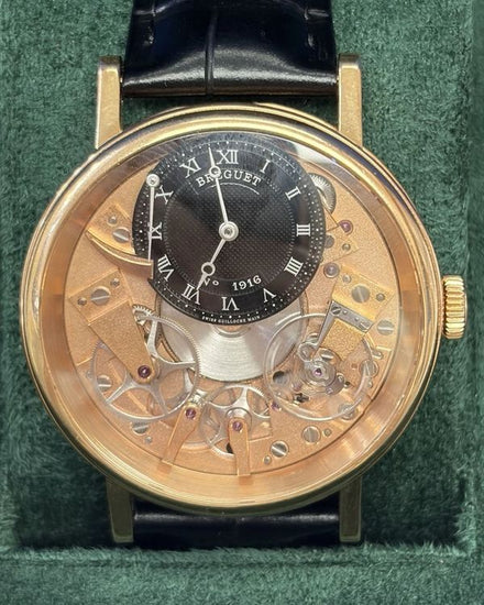 Breguet Tradition 40MM Skeleton Dial Leather Strap (7057BR/R9/9W6)