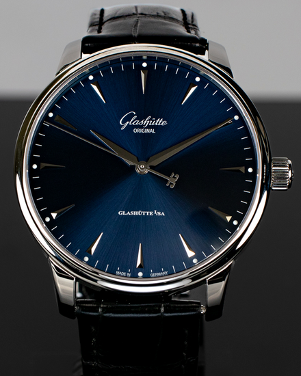 2023 Glashütte Original Senator Excellence 42MM Blue Dial Leather Strap (1-36-01-04-02-30)