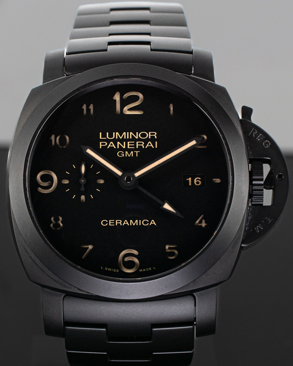 2017 Panerai Luminor 1950 3 Days 44MM Black Dial Ceramic Bracelet (PAM00438)