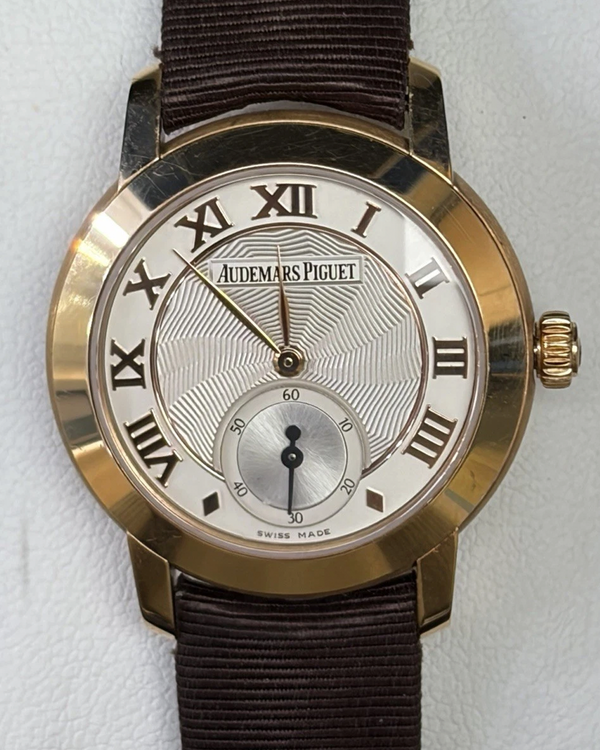 2014 Audemars Piguet Jules Audemars 28MM Silver Dial Leather Strap (77230OR.OO.A082MR.01)