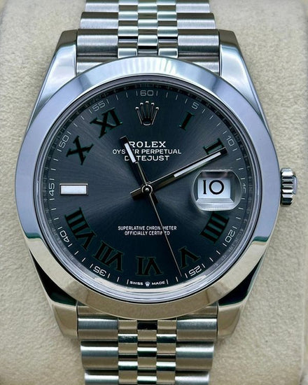 2020 Rolex Datejust "Wimbledon" 41MM Slate Dial Jubilee Bracelet (126300)