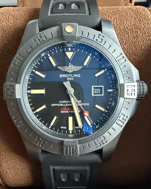 2019 Breitling Avenger Blackbird 48MM Black Dial Rubber Strap (V17310101B1W1)