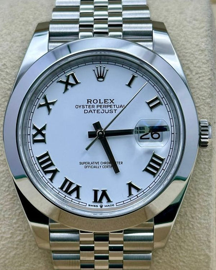 2024 Rolex Datejust 41MM White Dial Jubilee Bracelet (126300)