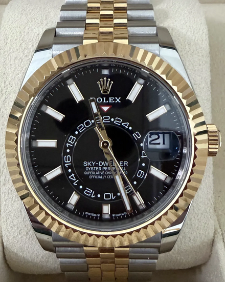 2024 Rolex Sky-Dweller 42MM Black Dial Two-Tone Jubilee Bracelet (336933)