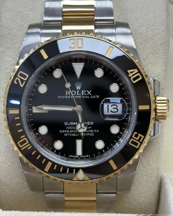 2018 Rolex Submariner Date 40MM Black Dial Two-Tone Oyster Bracelet (116613LN)