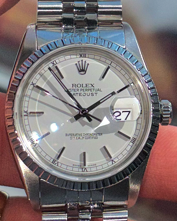 Rolex Datejust 36MM White Dial Jubilee Bracelet (16030)
