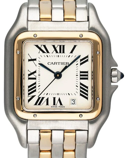 Cartier Panthère De Cartier 27MM Quartz White Dial Two-Tone Bracelet (83083242)