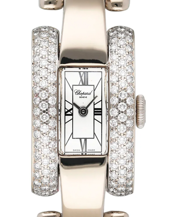 Chopard La Strada 18MM Quartz White Dial White Gold Bracelet (433 1)