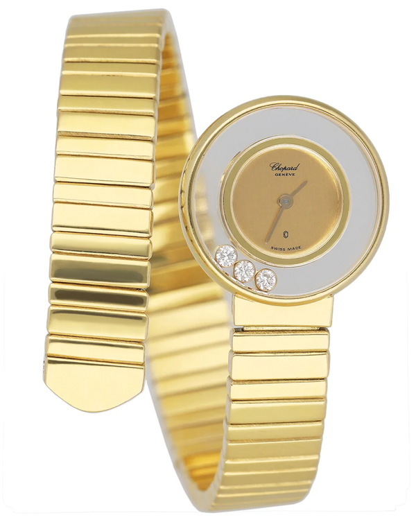 Chopard Happy Diamonds "Snake" 21MM Quartz Champagne Dial Yellow Gold Bracelet (20/5518/20)