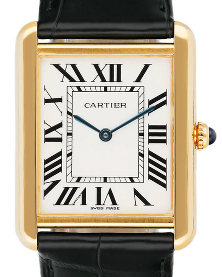Cartier Tank Solo 28MM Quartz White Dial Leather Strap (W1018855)