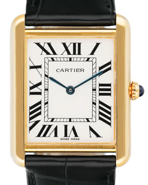 Cartier Tank Solo 28MM Quartz White Dial Leather Strap (W1018855)