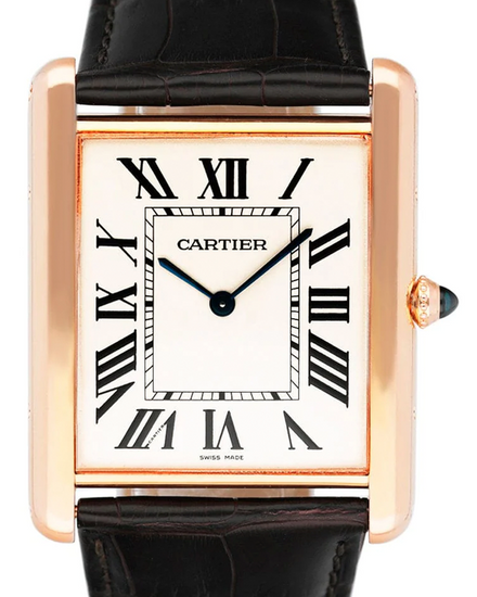 Cartier Tank Louis Cartier XL 34.92MM White Dial Leather Strap (W1560017)