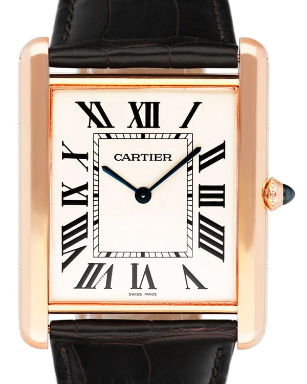 Cartier Tank Louis Cartier XL 34.92MM White Dial Leather Strap (W1560017)