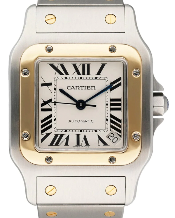 Cartier Santos Galbée 32MM White Dial Two-Tone Bracelet (W20099C4)