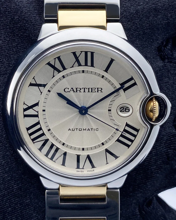 Cartier Ballon Bleu 42MM Silver Dial Two-Tone Bracelet (W69009Z3)