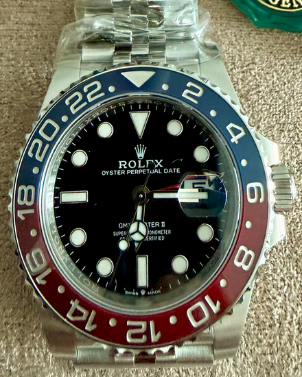 2025 Rolex GMT-Master II "Pepsi" 40MM Black Dial Jubilee Bracelet (126710BLRO)