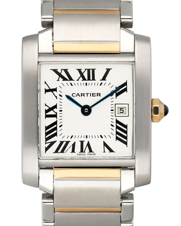 Cartier Tank Française 25.5MM Quartz White Dial Two-Tone Bracelet (W51012Q4)