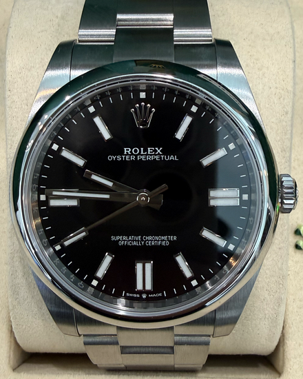 2024 Rolex Oyster Perpetual 41MM Black Dial Oyster Bracelet (124300)