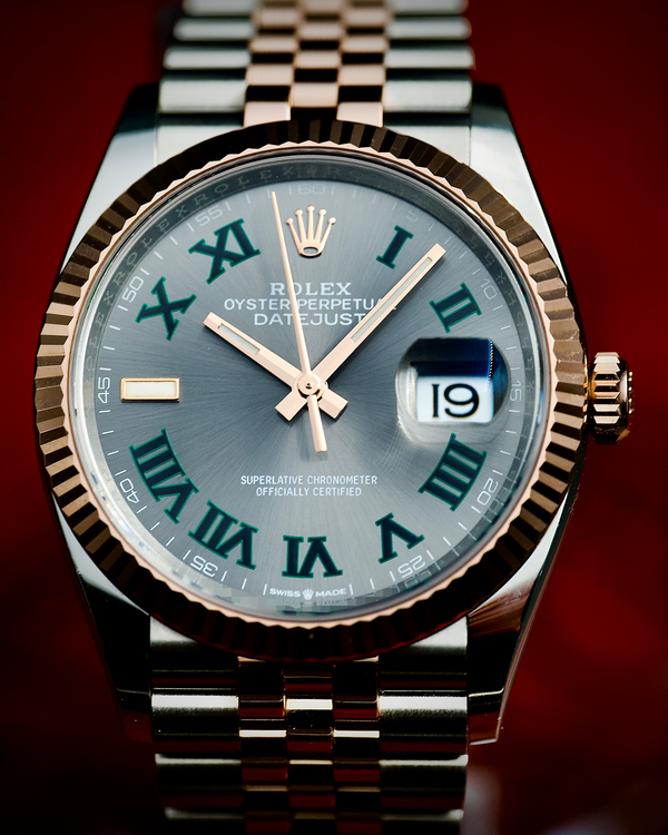 No Reserve - 2023 Rolex Datejust "Wimbledon" 36MM Slate Dial Two-Tone Jubilee Bracelet (126231)