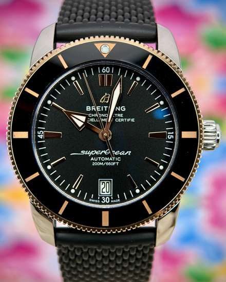 No Reserve - 2025 Breitling Superocean Heritage B20 42MM Black Dial Rubber Strap (UB2010)