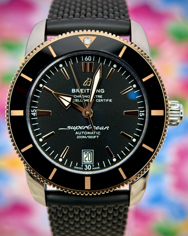 No Reserve - 2025 Breitling Superocean Heritage B20 42MM Black Dial Rubber Strap (UB2010)