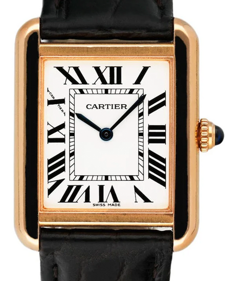 2018 Cartier Tank Solo 24.4MM Quartz White Dial Leather Strap (W5200024)
