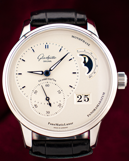 2022 Glashütte Original PanoMaticLunar 40MM Silver Dial Leather Strap (1-90-02-42-32-50)