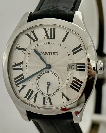 2018 Cartier Drive De Cartier 40MM Silver Dial Leather Strap (WSNM0004)