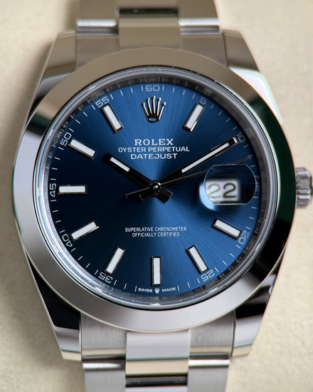 2025 Rolex Datejust 41MM Blue Dial Oyster Bracelet (126300)
