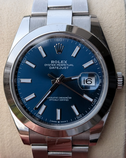 2024 Rolex Datejust 41MM Blue Dial Oyster Bracelet (126300)