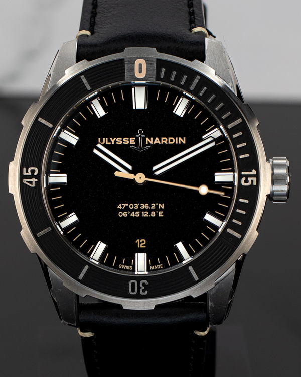 2026 Ulysse Nardin Diver 42MM Black Dial Leather Strap (8163-175/92)