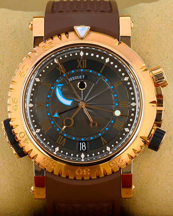 Breguet Marine 45MM Black Dial Rubber Strap (5847BR/Z2/5ZV)