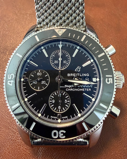 2023 Breitling Superocean Heritage Chronograph 44MM Black Dial Steel Bracelet (A13313121B1A1)