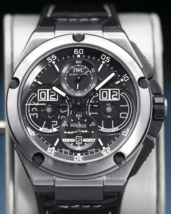IWC Schaffhausen Ingenieur 46MM Black Dial Leather Strap (IWX379201)